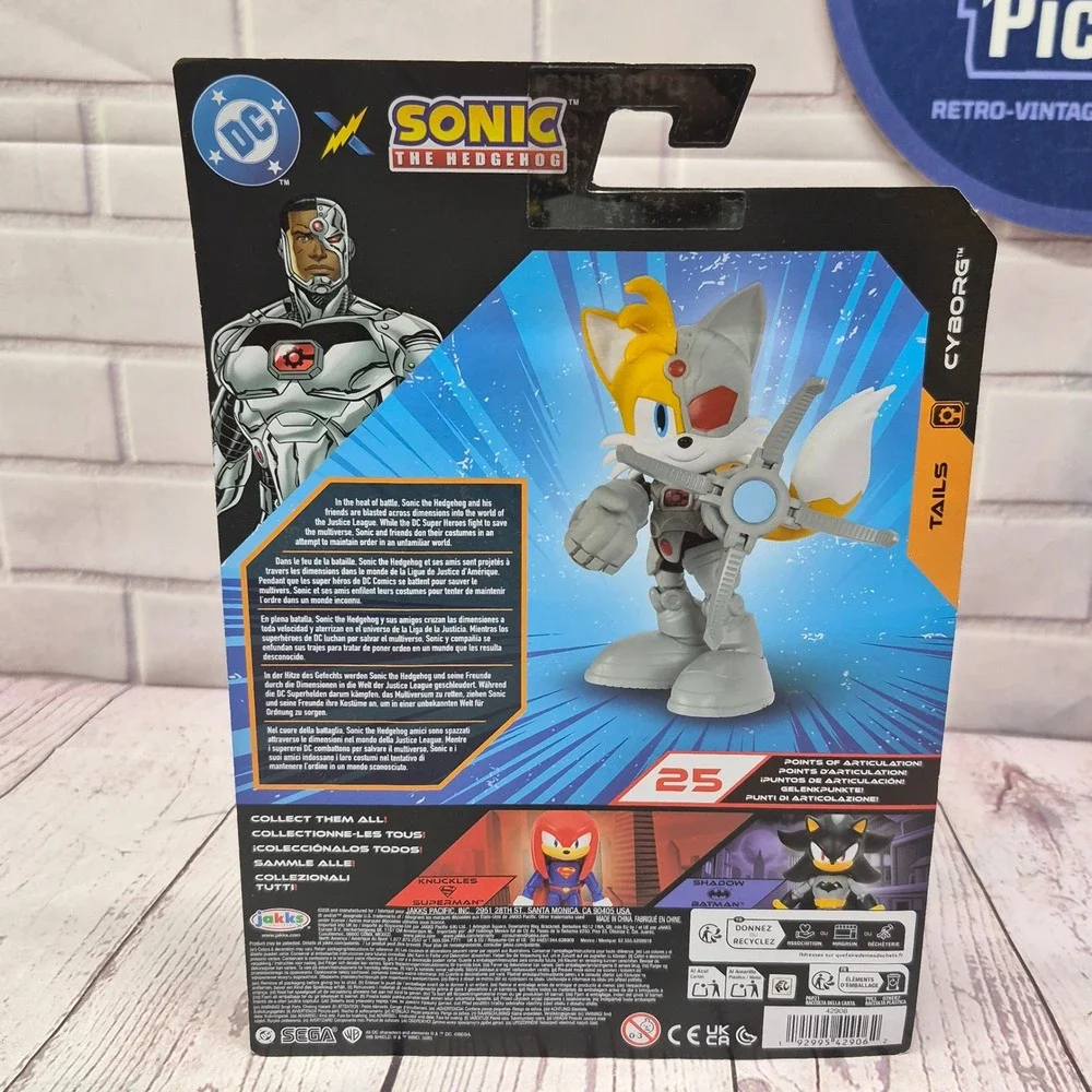 DC x Sonic the Hedgehog Tails as Cyborg Action Figure Jakks Pacific 25 Points